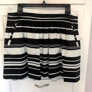 Black and white striped skirt